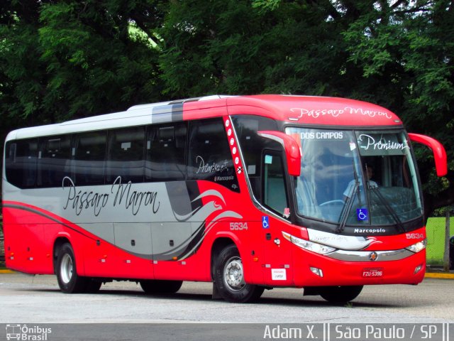 Empresa de Ônibus Pássaro Marron 5634 na cidade de São Paulo, São Paulo, Brasil, por Adam Xavier Rodrigues Lima. Número da foto: #4708178.