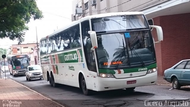 Empresa Gontijo de Transportes 21100 na cidade de Ribeirão Preto, São Paulo, Brasil, por Cicero Augusto. ID da foto: 4708375.