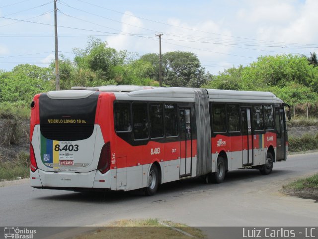 CRT - Cidade do Recife Transportes 8.403 na cidade de Recife, Pernambuco, Brasil, por Luiz Carlos de Santana. ID da foto: 4709863.