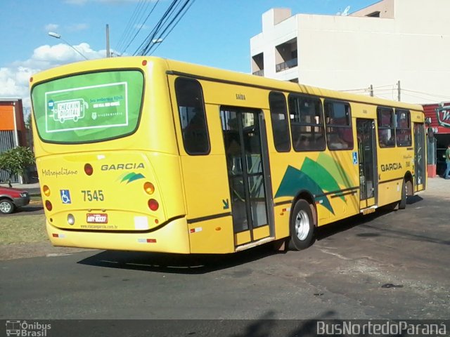 Viação Garcia 7545 na cidade de Apucarana, Paraná, Brasil, por Josino Vieira. Número da foto: #4709705.