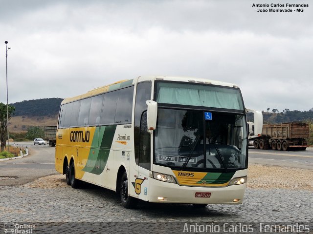 Empresa Gontijo de Transportes 11595 na cidade de João Monlevade, Minas Gerais, Brasil, por Antonio Carlos Fernandes. Número da foto: #4709431.