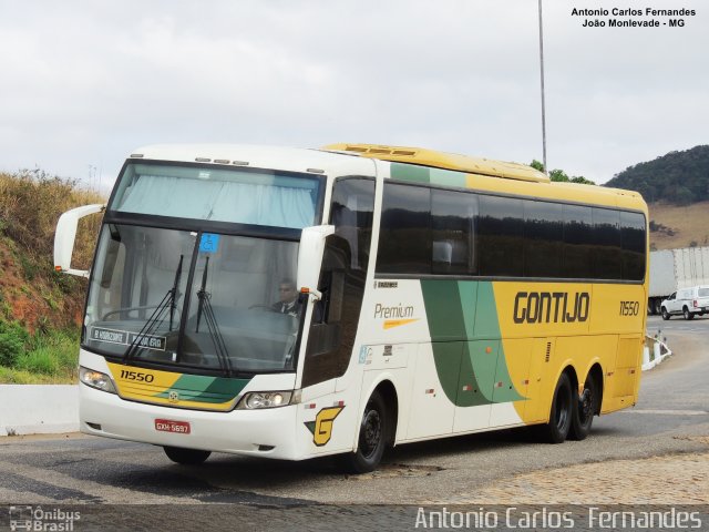 Empresa Gontijo de Transportes 11550 na cidade de João Monlevade, Minas Gerais, Brasil, por Antonio Carlos Fernandes. ID da foto: 4712477.