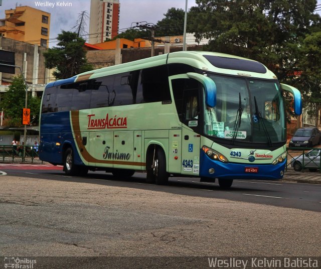 TransAcácia Turismo 4343 na cidade de Sorocaba, São Paulo, Brasil, por Weslley Kelvin Batista. Número da foto: #4711734.