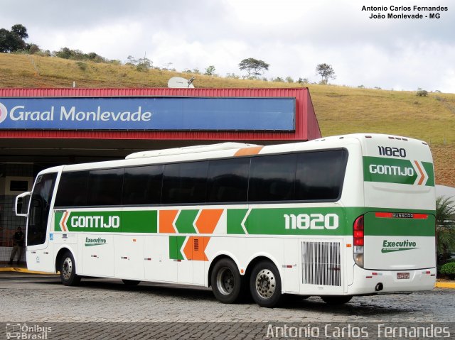 Empresa Gontijo de Transportes 11820 na cidade de João Monlevade, Minas Gerais, Brasil, por Antonio Carlos Fernandes. Número da foto: #4712483.