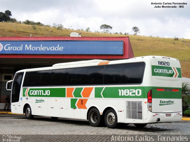 Empresa Gontijo de Transportes 11820 na cidade de João Monlevade, Minas Gerais, Brasil, por Antonio Carlos Fernandes. ID da foto: 4712483.