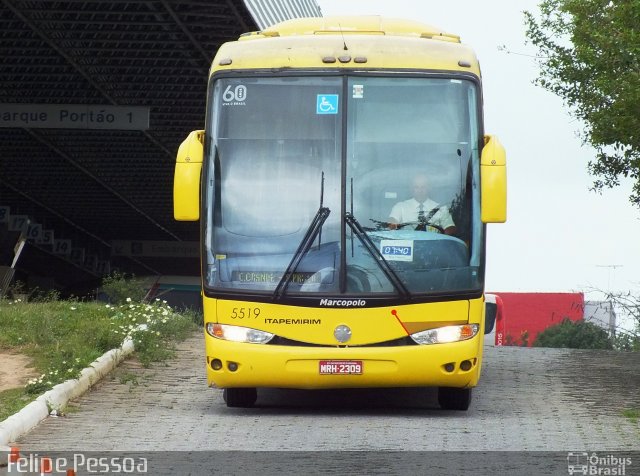 Viação Itapemirim 5519 na cidade de Campina Grande, Paraíba, Brasil, por Felipe Pessoa de Albuquerque. ID da foto: 4712493.