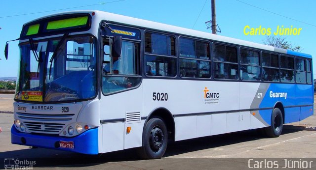 Guarany Transportes e Turismo 5020 na cidade de Goiânia, Goiás, Brasil, por Carlos Júnior. Número da foto: #4715468.