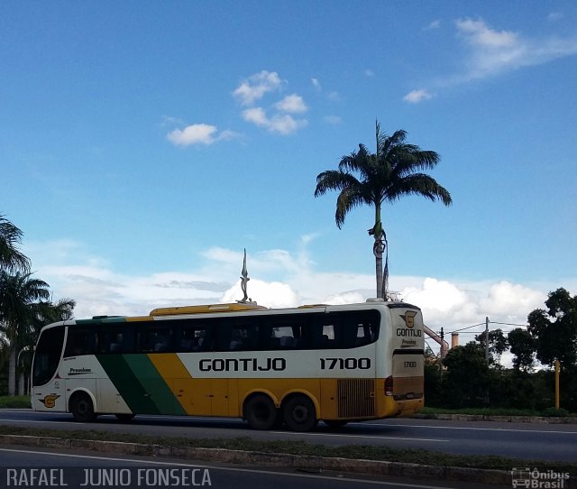 Empresa Gontijo de Transportes 17100 na cidade de Ipatinga, Minas Gerais, Brasil, por RAFAEL  JUNIO FONSECA. Número da foto: #4715914.