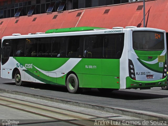 Viação São José RJ 200.171 na cidade de Rio de Janeiro, Rio de Janeiro, Brasil, por André Luiz Gomes de Souza. Número da foto: #4716522.