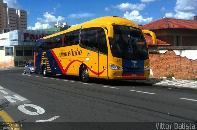 Expresso Amarelinho 353 na cidade de Sorocaba, São Paulo, Brasil, por Vittor Batista. Número da foto: #4714353.