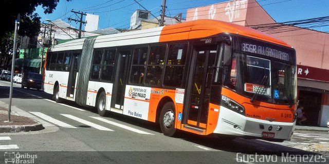 Viação Gato Preto 8 2415 na cidade de São Paulo, São Paulo, Brasil, por Gustavo Menezes Alves. ID da foto: 4714862.