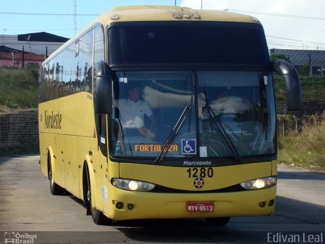 Viação Nordeste 1280 na cidade de Natal, Rio Grande do Norte, Brasil, por Edivan Leal. Número da foto: #4651047.