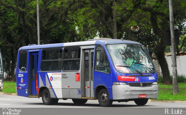 Auto Viação Triângulo 3034 na cidade de São Bernardo do Campo, São Paulo, Brasil, por Ricardo Luiz. Número da foto: #4651195.