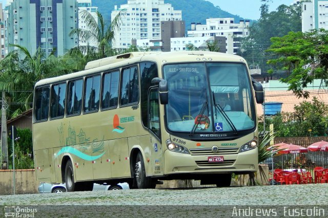 Viação Verdes Mares 81306 na cidade de Joinville, Santa Catarina, Brasil, por Andrews  Fuscolin. Número da foto: #4722048.