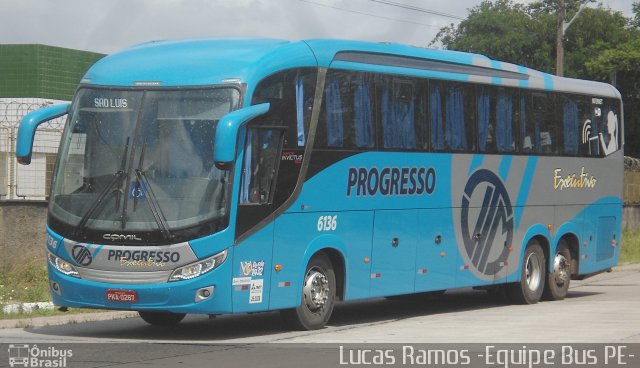 Auto Viação Progresso 6136 na cidade de Recife, Pernambuco, Brasil, por Lucas Ramos. Número da foto: #4719744.