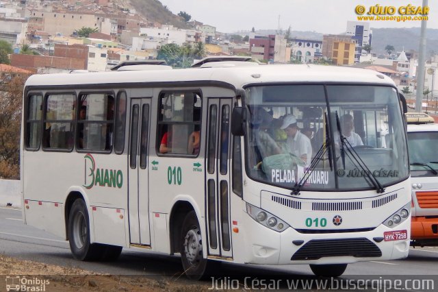 Baiano Transportes 010 na cidade de Caruaru, Pernambuco, Brasil, por Julio Cesar  Barbosa Martins. Número da foto: #4722365.