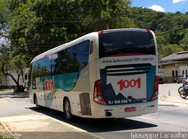 Auto Viação 1001 RJ 108.286 na cidade de Nova Friburgo, Rio de Janeiro, Brasil, por Giuseppe Carvalho. Número da foto: #4721004.