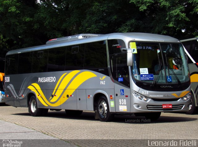 Passaredo Transporte e Turismo 938 na cidade de São Paulo, São Paulo, Brasil, por Leonardo Fidelli. Número da foto: #4721891.