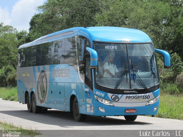 Auto Viação Progresso 6076 na cidade de Recife, Pernambuco, Brasil, por Luiz Carlos de Santana. ID da foto: 4721293.