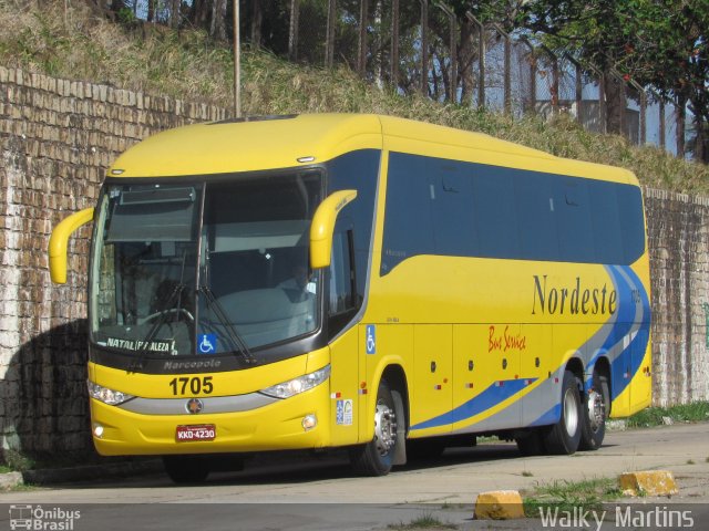 Viação Nordeste 1705 na cidade de Natal, Rio Grande do Norte, Brasil, por Walky Martins Nascimento. Número da foto: #4721553.
