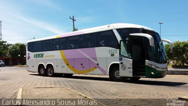 Verde Transportes 2522 na cidade de Piranhas, Goiás, Brasil, por Carlos Alexsandro Sousa Morais. Número da foto: #4720401.