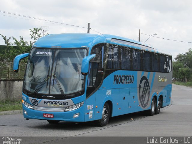 Auto Viação Progresso 6136 na cidade de Recife, Pernambuco, Brasil, por Luiz Carlos de Santana. ID da foto: 4720125.