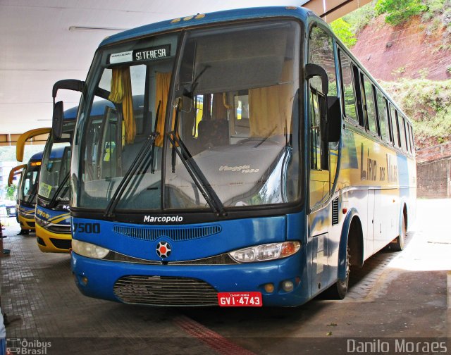 Viação Lírio dos Vales 7500 na cidade de Santa Teresa, Espírito Santo, Brasil, por Danilo Moraes. ID da foto: 4722719.