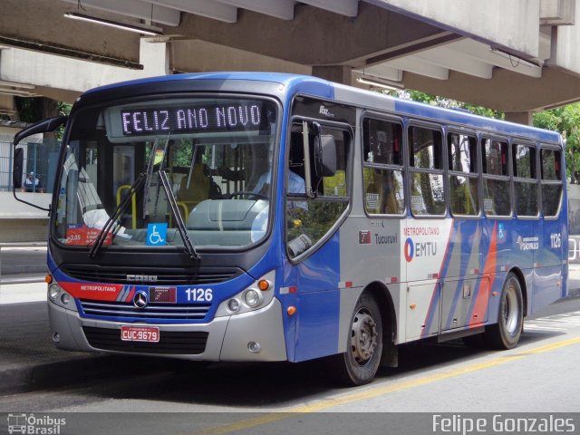 Tucuruvi Transportes e Turismo 1126 na cidade de São Caetano do Sul, São Paulo, Brasil, por Felipe Gonzales. ID da foto: 4724697.