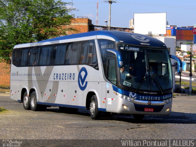 Viação Cruzeiro 6064 na cidade de Caruaru, Pernambuco, Brasil, por Willian Pontual. ID da foto: 4724649.