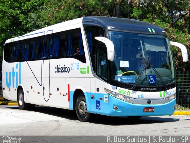 UTIL - União Transporte Interestadual de Luxo 2115 na cidade de São Paulo, São Paulo, Brasil, por Rafael Santos. ID da foto: 4723730.