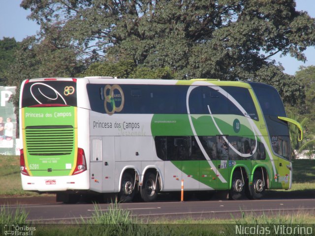 Expresso Princesa dos Campos 6201 na cidade de Foz do Iguaçu, Paraná, Brasil, por Nícolas Vitorino Lopes. Número da foto: #4724539.