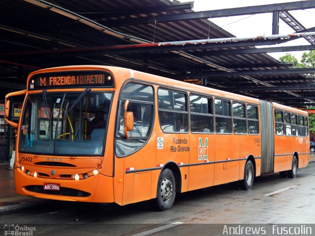 Leblon Transporte de Passageiros 15402 na cidade de Curitiba, Paraná, Brasil, por Andrews  Fuscolin. ID da foto: 4653888.