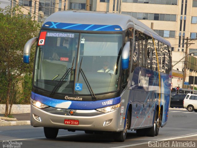 Viação Cometa 13102 na cidade de São Paulo, São Paulo, Brasil, por Gabriel Almeida. ID da foto: 4654173.