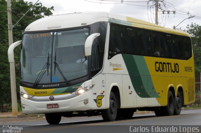 Empresa Gontijo de Transportes 18095 na cidade de Montes Claros, Minas Gerais, Brasil, por Carlos Eduardo Lopes. ID da foto: 4652856.