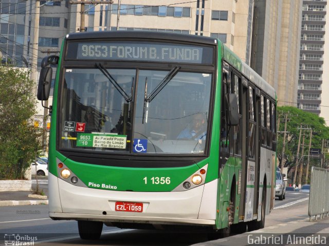 Viação Santa Brígida 1 1356 na cidade de São Paulo, São Paulo, Brasil, por Gabriel Almeida. Número da foto: #4654160.