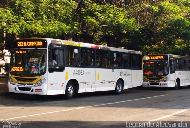 Auto Viação Alpha A48083 na cidade de Rio de Janeiro, Rio de Janeiro, Brasil, por Leonardo Alecsander. Número da foto: #4653796.
