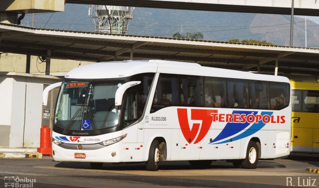 Viação Teresópolis RJ 203.056 na cidade de Rio de Janeiro, Rio de Janeiro, Brasil, por Ricardo Luiz. ID da foto: 4653927.