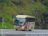 Transportes Única Petrópolis 3055 na cidade de Petrópolis, Rio de Janeiro, Brasil, por Victor Henrique. Número da foto: #:id.