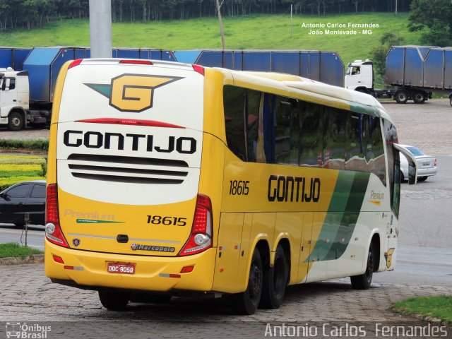 Empresa Gontijo de Transportes 18615 na cidade de João Monlevade, Minas Gerais, Brasil, por Antonio Carlos Fernandes. ID da foto: 4656545.