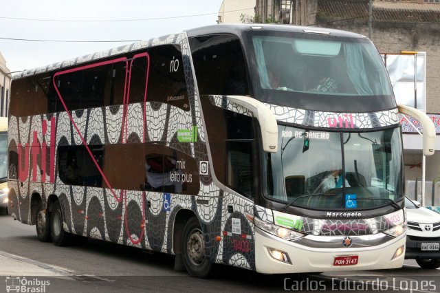 UTIL - União Transporte Interestadual de Luxo 11403 na cidade de Rio de Janeiro, Rio de Janeiro, Brasil, por Carlos Eduardo Lopes. ID da foto: 4658837.