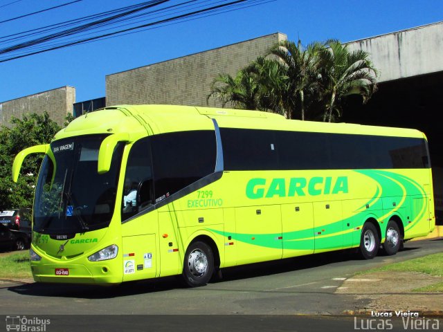 Viação Garcia 7299 na cidade de Apucarana, Paraná, Brasil, por Lucas Vieira. ID da foto: 4659165.