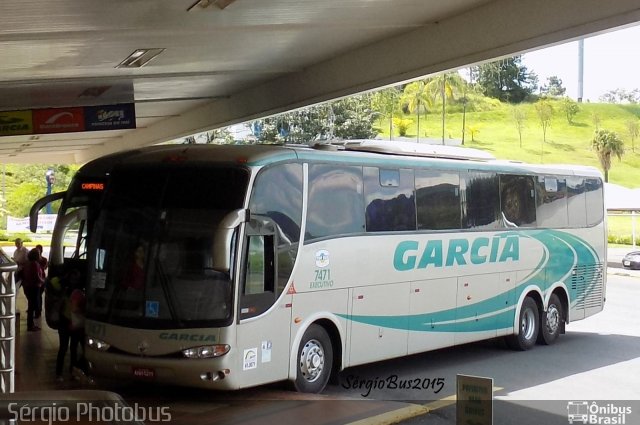 Viação Garcia 7471 na cidade de Pardinho, São Paulo, Brasil, por Sérgio de Sousa Elias. ID da foto: 4660466.