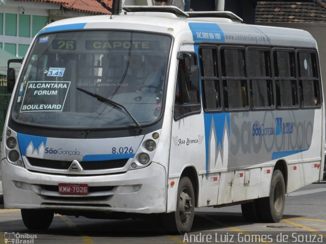 Auto Ônibus Asa Branca Gonçalense 8.026 na cidade de São Gonçalo, Rio de Janeiro, Brasil, por André Luiz Gomes de Souza. Número da foto: #4660276.