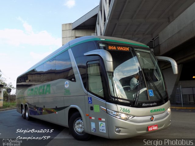 Viação Garcia 7866 na cidade de Campinas, São Paulo, Brasil, por Sérgio de Sousa Elias. ID da foto: 4662926.