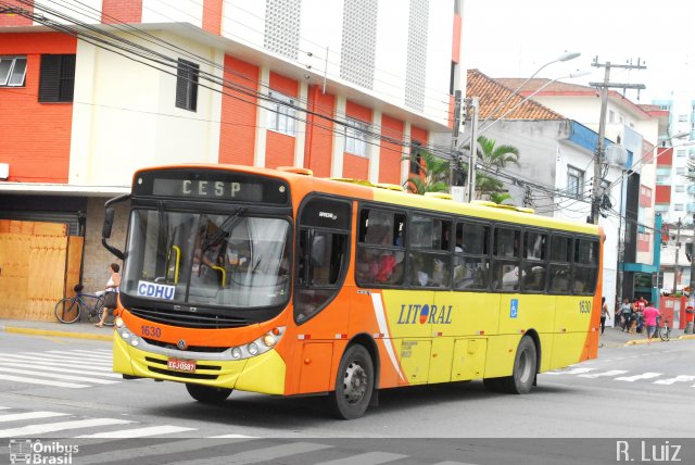 Viação Litoral Sul 1630 na cidade de Itanhaém, São Paulo, Brasil, por Ricardo Luiz. Número da foto: #4662131.