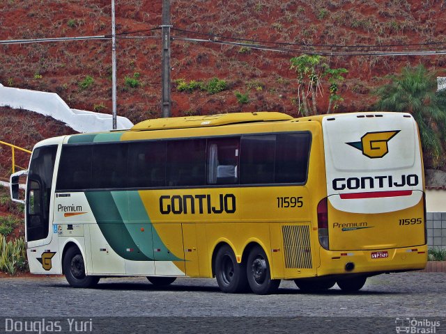 Empresa Gontijo de Transportes 11595 na cidade de João Monlevade, Minas Gerais, Brasil, por Douglas Yuri. Número da foto: #4662041.