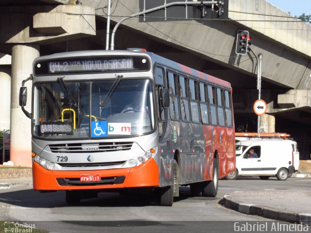 Viação Osasco 729 na cidade de Osasco, São Paulo, Brasil, por Gabriel Almeida. Número da foto: #4664872.