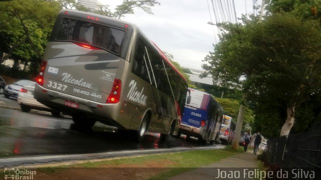 Nicolau Transportes e Turismo 3327 na cidade de Barueri, São Paulo, Brasil, por Joao Felipe da Silva . Número da foto: #4663616.