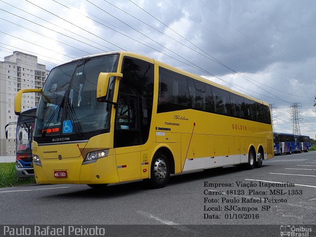 Viação Itapemirim 48123 na cidade de São José dos Campos, São Paulo, Brasil, por Paulo Rafael Peixoto. ID da foto: 4667240.