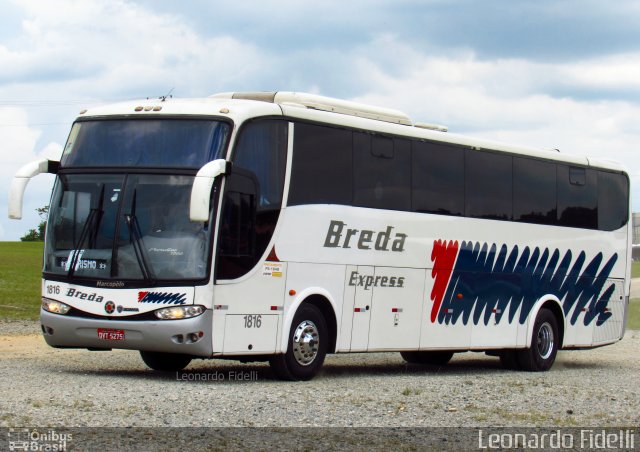 Breda Transportes e Serviços 1816 na cidade de São Paulo, São Paulo, Brasil, por Leonardo Fidelli. ID da foto: 4666541.